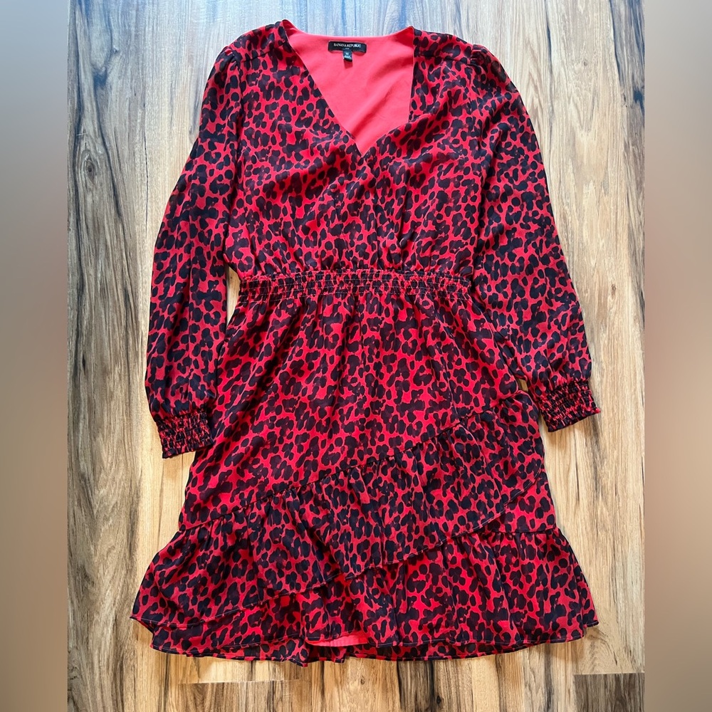 Banana Republic Leopard Dress Size M